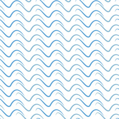 seamless blue wave pattern background, water flow