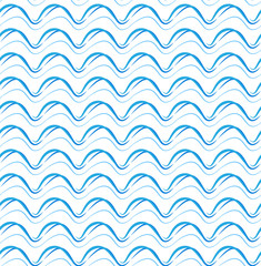 seamless blue wave pattern background, water flow