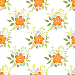 Fototapeta na wymiar Floral seamless pattern