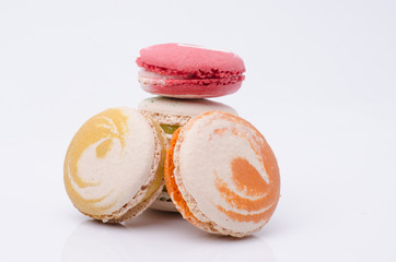 french sweet delicacy, macaroons variety closeup