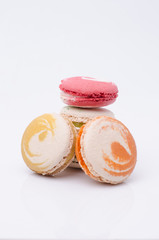 french sweet delicacy, macaroons variety closeup
