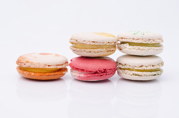 french sweet delicacy, macaroons variety closeup