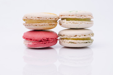 french sweet delicacy, macaroons variety closeup