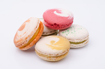french sweet delicacy, macaroons variety closeup
