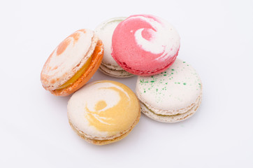 french sweet delicacy, macaroons variety closeup
