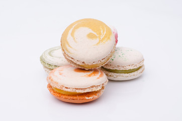 french sweet delicacy, macaroons variety closeup