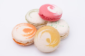 french sweet delicacy, macaroons variety closeup