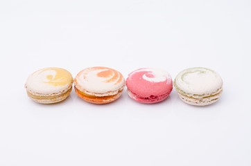 french sweet delicacy, macaroons variety closeup