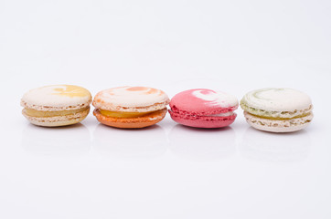 french sweet delicacy, macaroons variety closeup