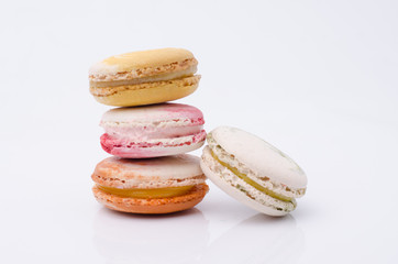 Fototapeta na wymiar french sweet delicacy, macaroons variety closeup