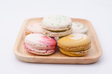 french sweet delicacy, macaroons variety closeup