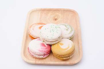 french sweet delicacy, macaroons variety closeup