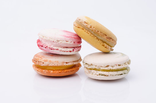 french sweet delicacy, macaroons variety closeup