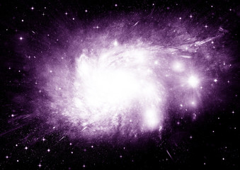 Obraz premium Stars, dust and gas nebula in a far galaxy