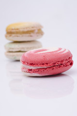 french sweet delicacy, macaroons variety closeup