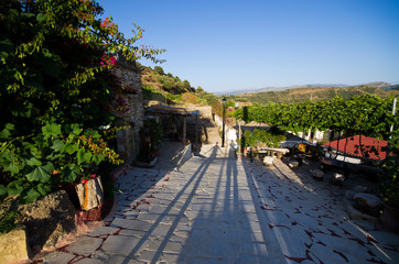 Romantic village Polyrrhenia, Crete, Greece