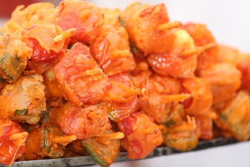 grilled vegetables and cottage cheese for snacks 