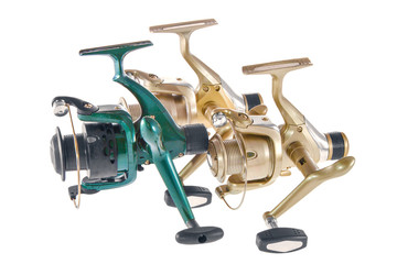 isolated object on a white background fishing reelf