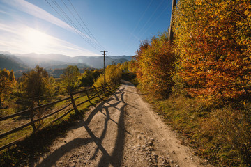 Rural landscape in a transylvanian village.