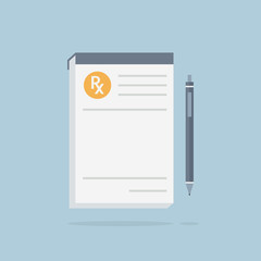 Prescription pad vector illustration © Vikivector