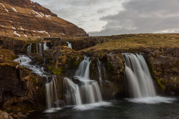 Waterfall near Kirjufell - Iceland, West Coast, around 2 a.m.