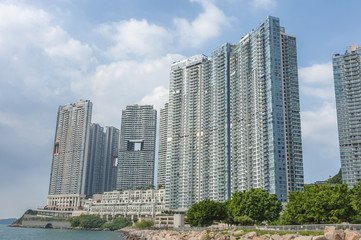 Obraz premium luxurious residential building in Hong Kong