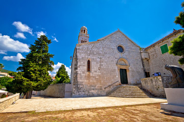 Island of Hvar historic stone church