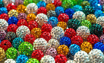 Fototapeta na wymiar Colorful beads shamballa