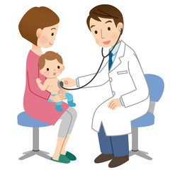 Obraz premium 乳幼児健診 子ども 医療