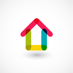 Color real estate logo. Vector