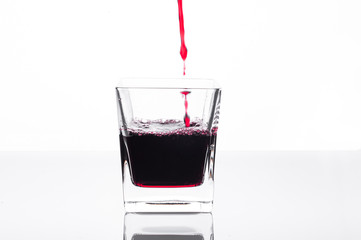 Glass of blackcurrant juice