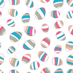 Seamless pattern of easter eggs.