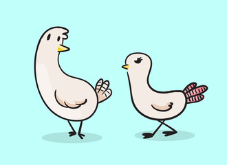 Cute Pigeon vector illustration