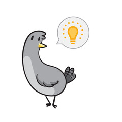 Cute Pigeon vector illustration