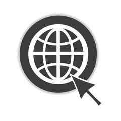 symbol of the globe on a white background