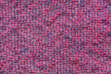 Red fabric texture for background. Background of linen fabric.