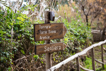 Pillars of the old Tonnara at Vendicari Nature Reserve in Sicily