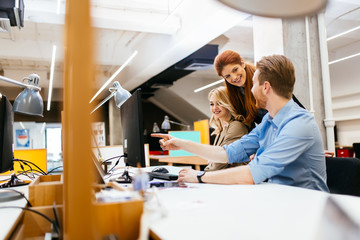 Fototapeta premium Business people collaborating in office