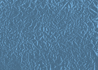Blue Crumpled Paper Texture Background 