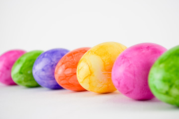 Buntes Ostersortiment hart gekochte Eier