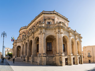 Noto in Sicily, Italy. Built in the style of the Sicilian Baroque.
