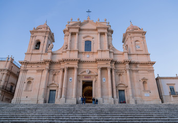 Basilica Cattedrale di San Nicolò.  Roman Catholic cathedral in Noto in Sicily, Italy. Built in the style of the Sicilian Baroque.