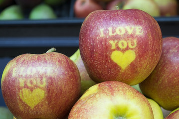 favorite apples in a supermarket