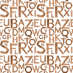 Seamless english alphabet design