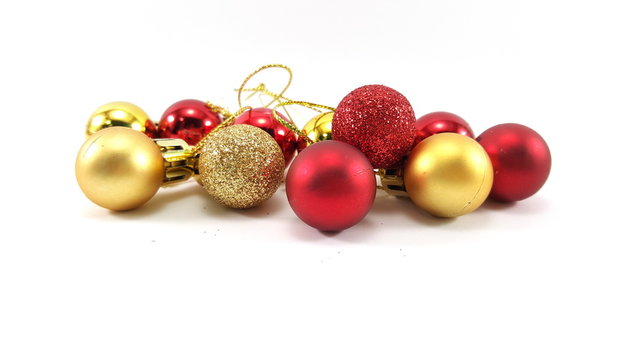 red and gold ornament for decorating winter season