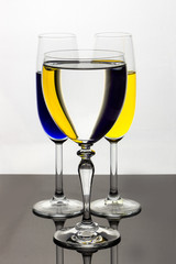 Three glasses, three stripes