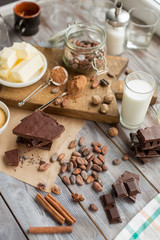 ingredients for the chocolate cake