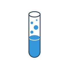 Test-tube icon isolated on white background