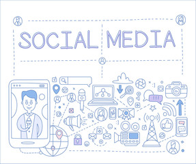 Social Media Infographics. Vector Illustration