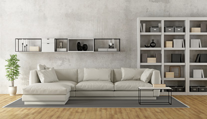 Contemporary white living room